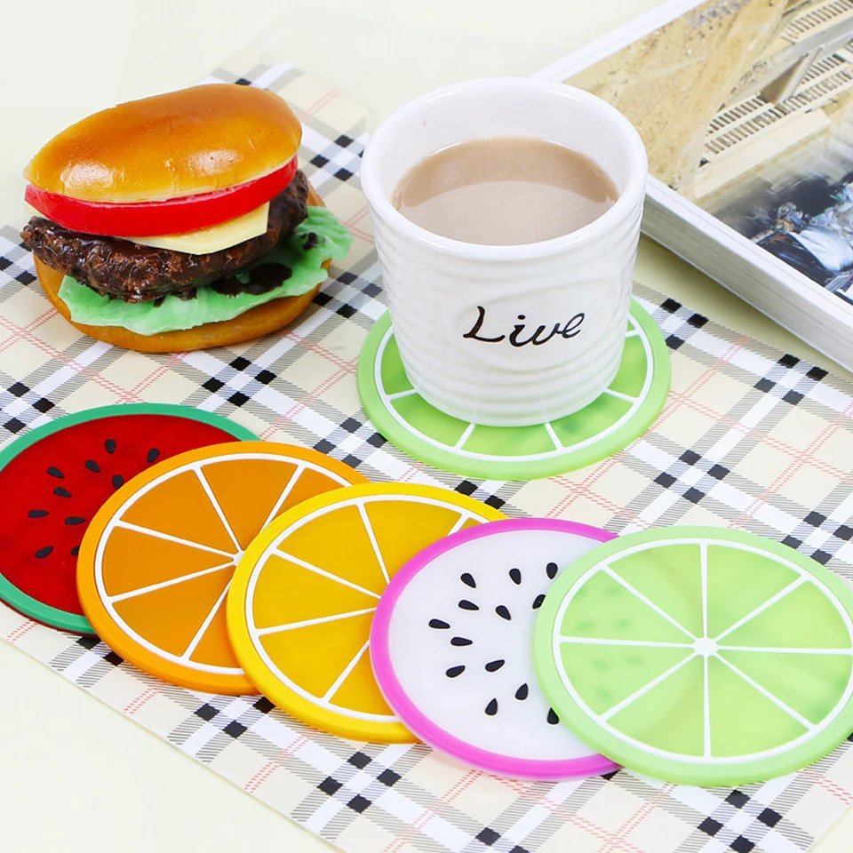 6 Pcs Fruit Shape Cup Coaster