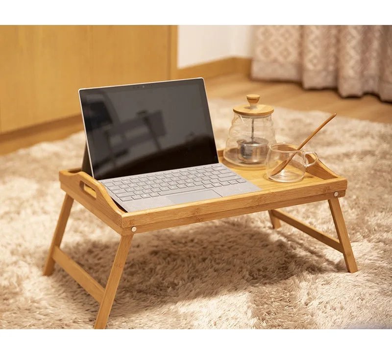Bamboo Wooden Breakfast Bed Table. (High Quality)