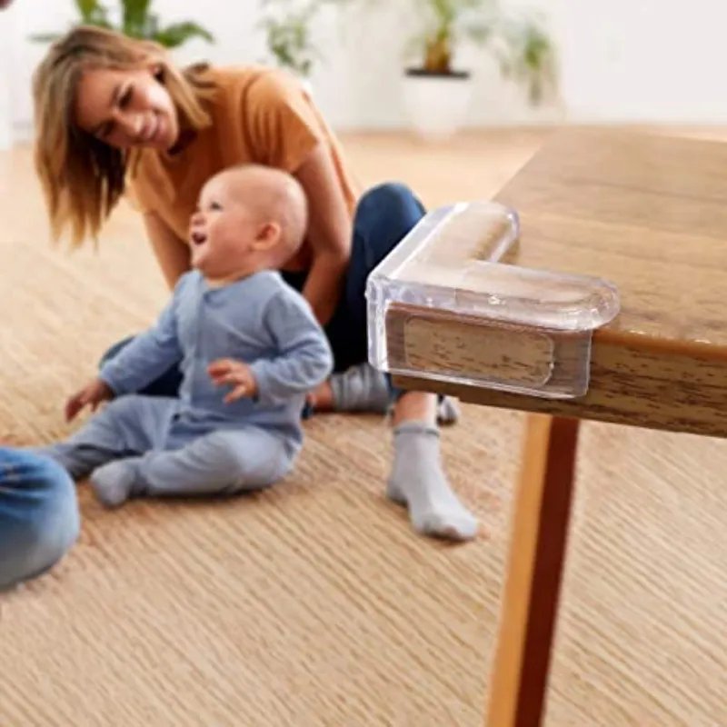 4 Pcs Transparent Silicone Table Corner