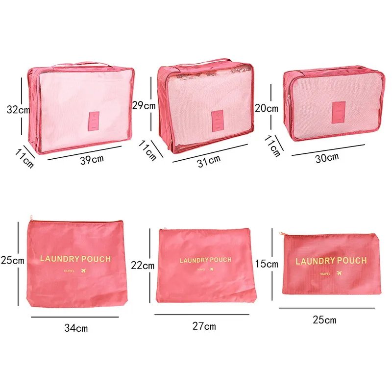 6 Pcs Portable Travel Storage Bags
