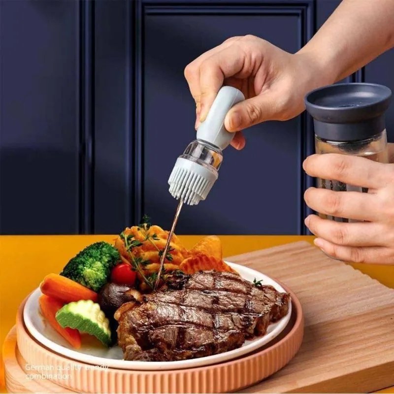 Kitchen Oil Spray Bottle With Silicone Brush (Premium Quality)