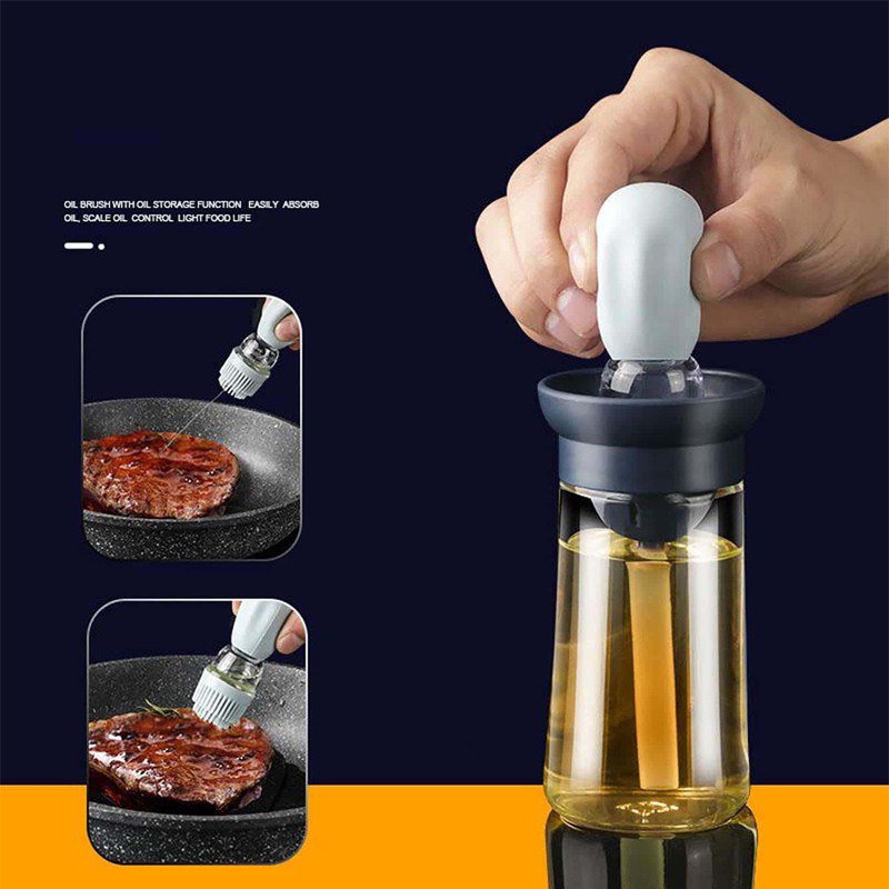 Kitchen Oil Spray Bottle With Silicone Brush (Premium Quality)