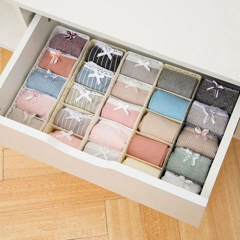 Rattan Style 5 Grids Multipurpose Organizer. (Good Quality)