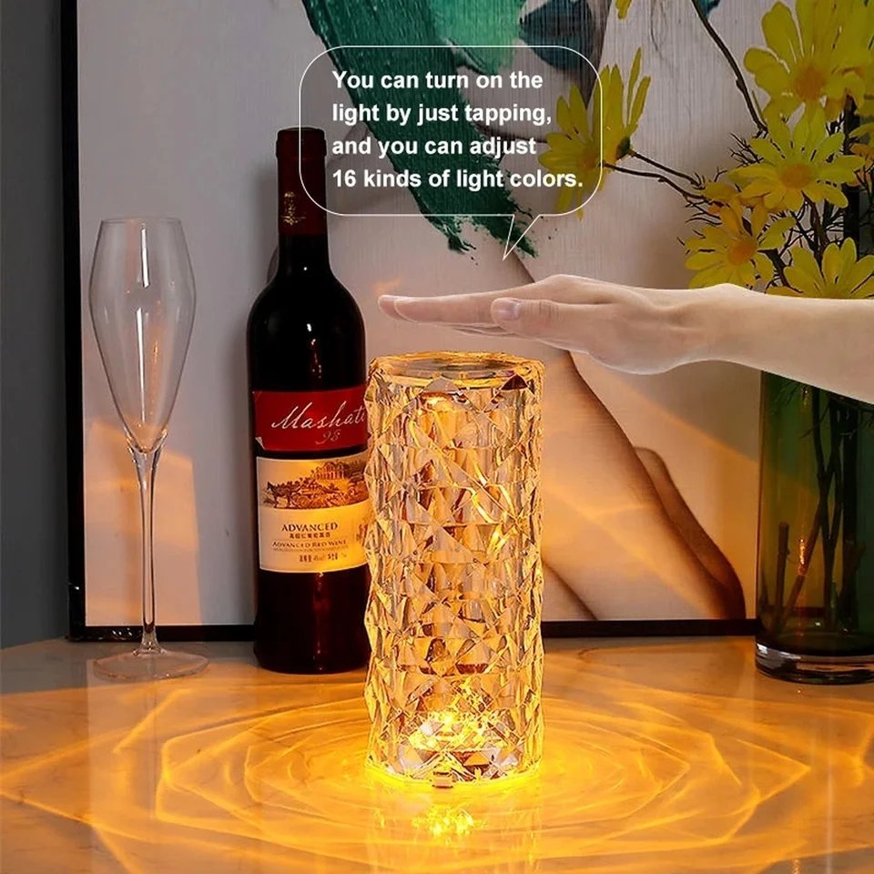 16 Color Crystal Table Lamp