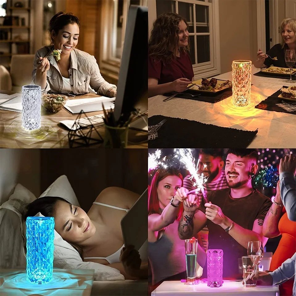 16 Color Crystal Table Lamp