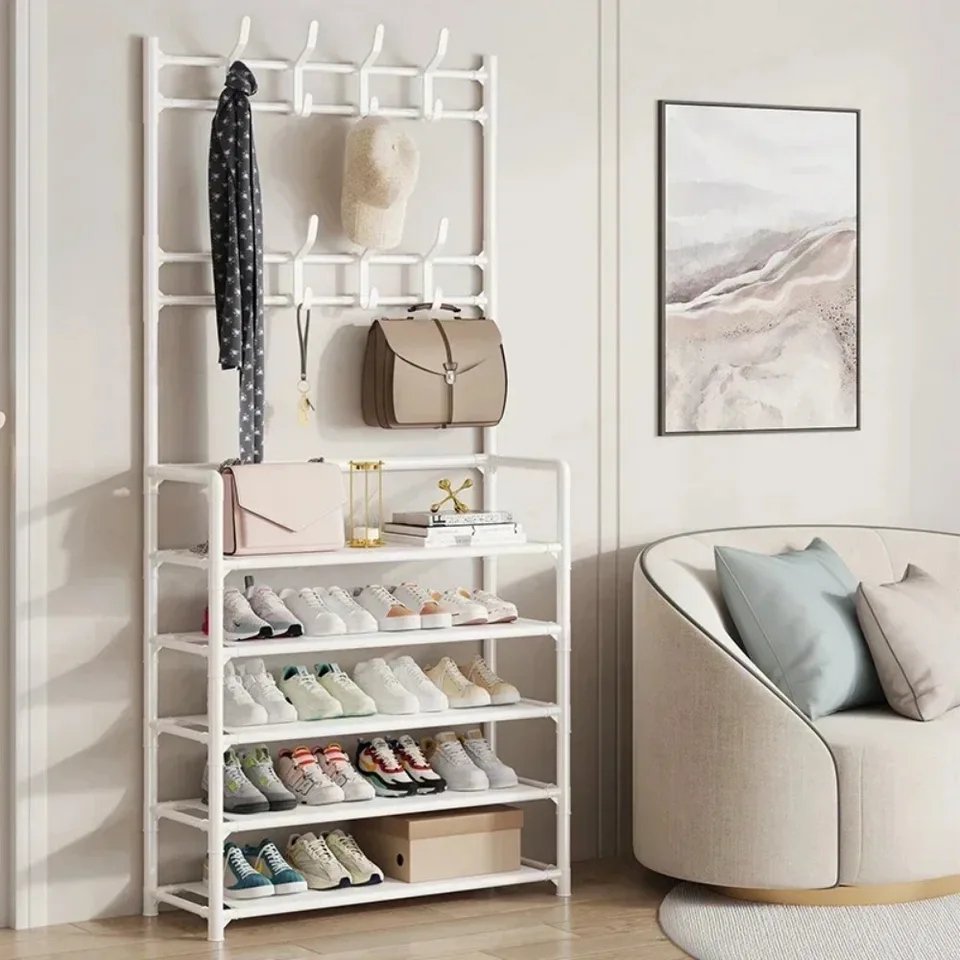 Multi Layers Shoe Rack Coat Hanging Organizer