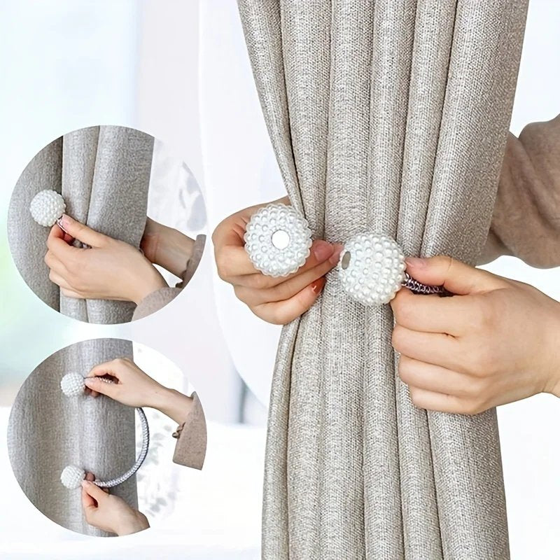 2 Pcs Magentaic Curtain Tiebacks Rope Straps