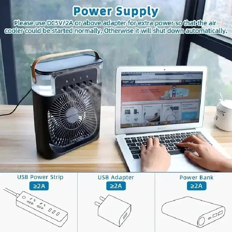Multi function Water Spray Mist Fan