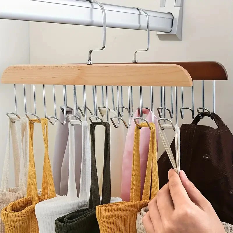 (Pack Of 2) 8 Hooks Wooden Sling Hanger