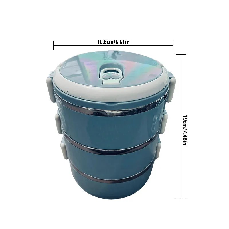 3 Layer Stainless Steel Insulated Lunch Box