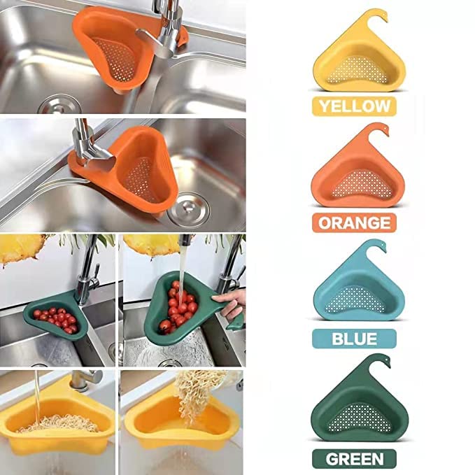 1Pc Swan Drain Rack Strainer, Multifunctional Kitchen Triangular Sink Filter