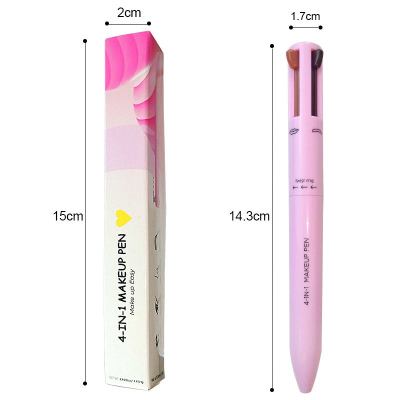 4 In 1 Makeup Pen Eyeliner Eyebrow Lipliner Contour Makeup Pen