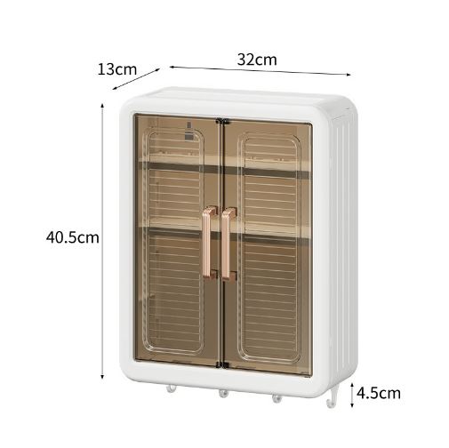 Bathroom Cabinet Punch-Free Wall-Mounted Storage Rack with Magnetic Suction