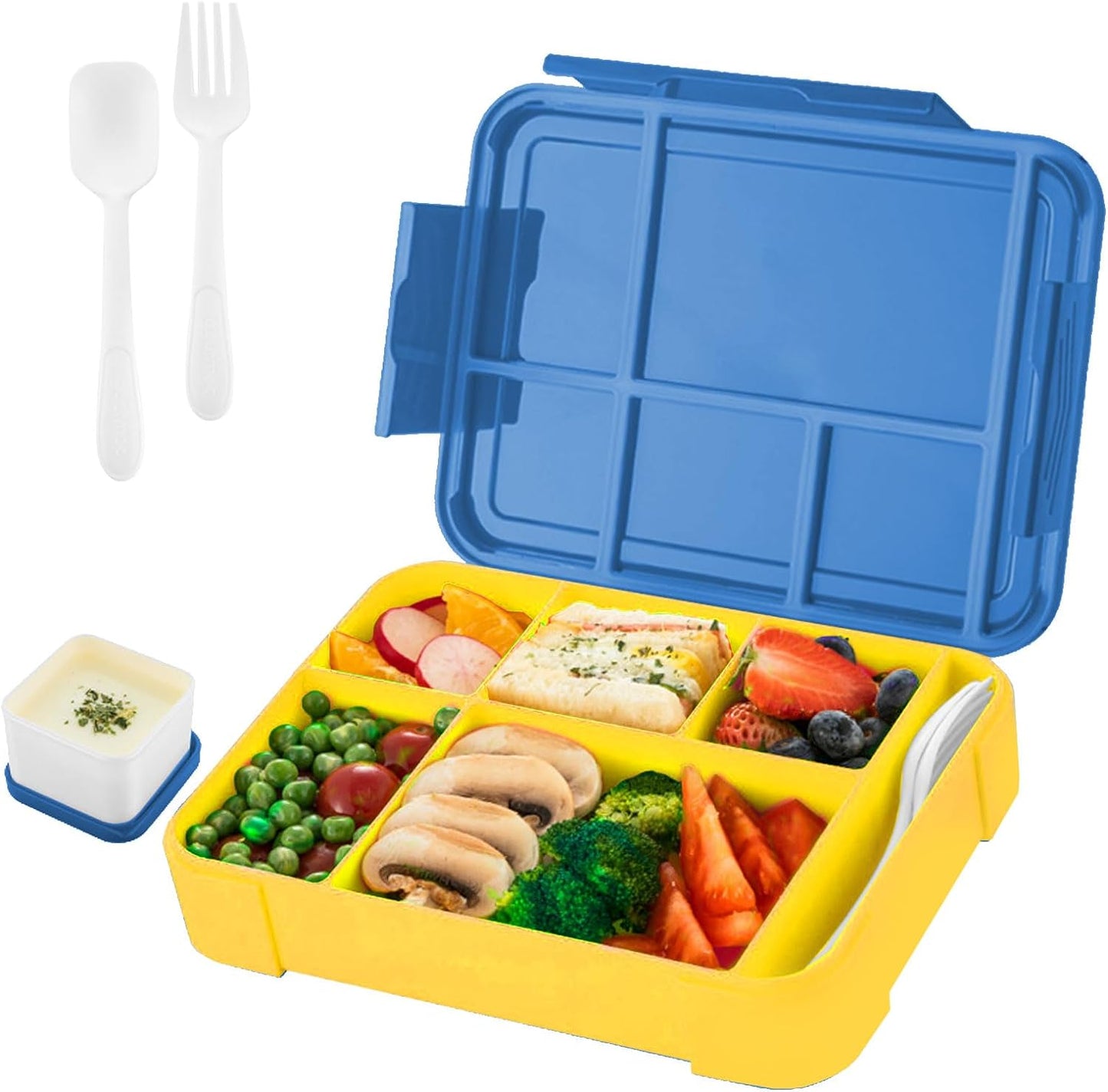 Children's Lunch Box With Compartments, Bento Lunch Box For Adults, Girls And Boys