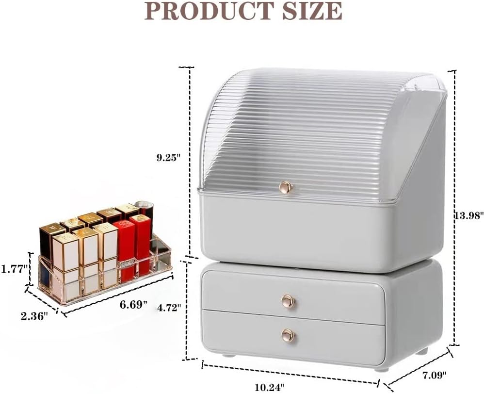 Makeup Organizer And Storage, Dustproof And Waterproof Makeup Storage Box Cosmetic Display Box