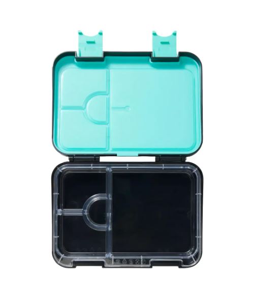 Smiggle - Eclipse Black Mix 4 Compartment Bento Lunch Box for Kids – BPA-Free, Durable & Eco-Friendly