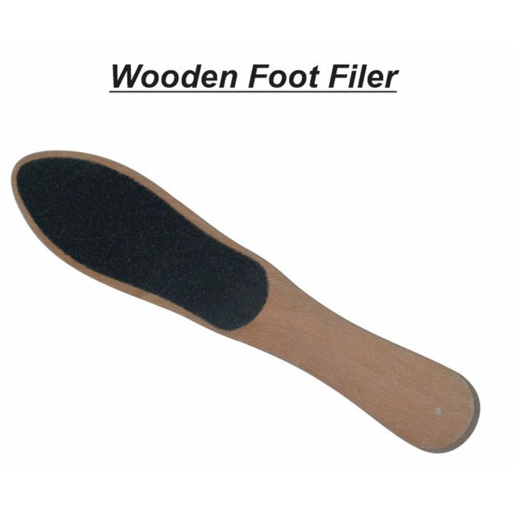 Foot Scraper Heel Scrubber Foot Filer Wood Handle Dual Sided Coarse Wooden Foot Scraper Pedicure Foot Scrubber