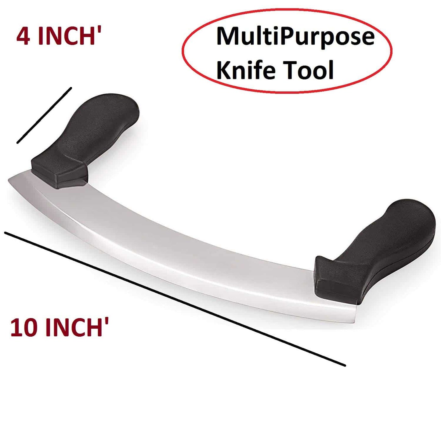 Half Moon Knife, Stainless Steel Knife, Mezzaluna Chopper