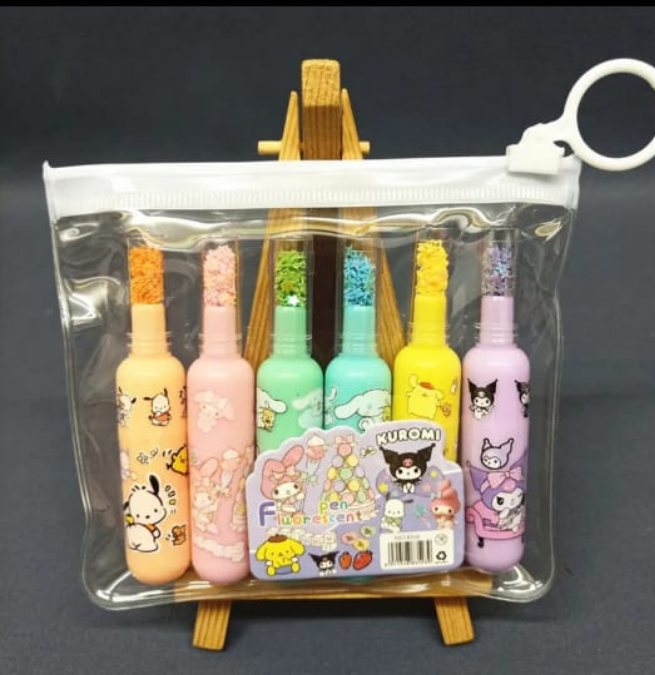 BOTTLE SHAPED KROMI CHARACTER HIGHLIGHTER (Pack OF 6)