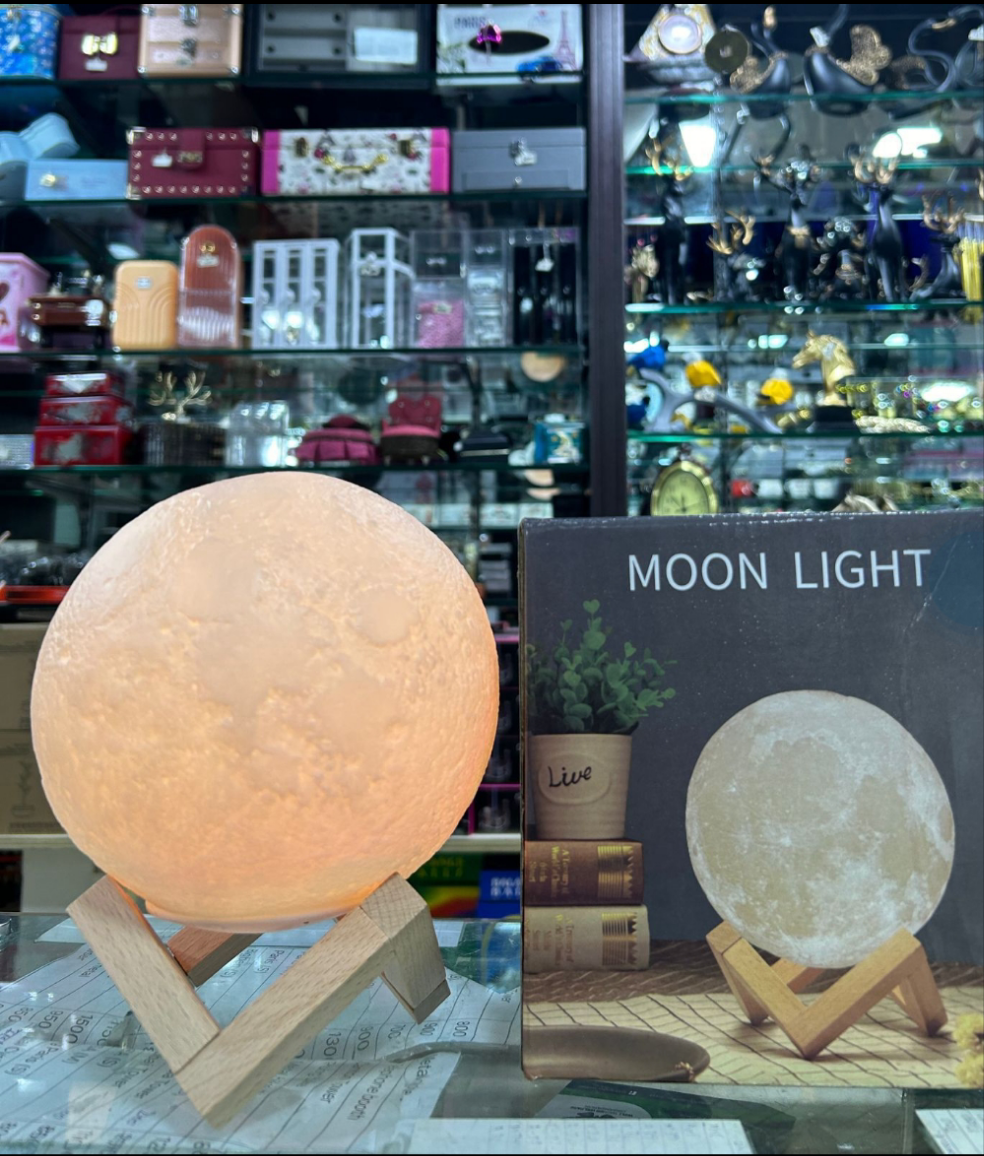 Rechargeable LED Two Colour Moon Lamp