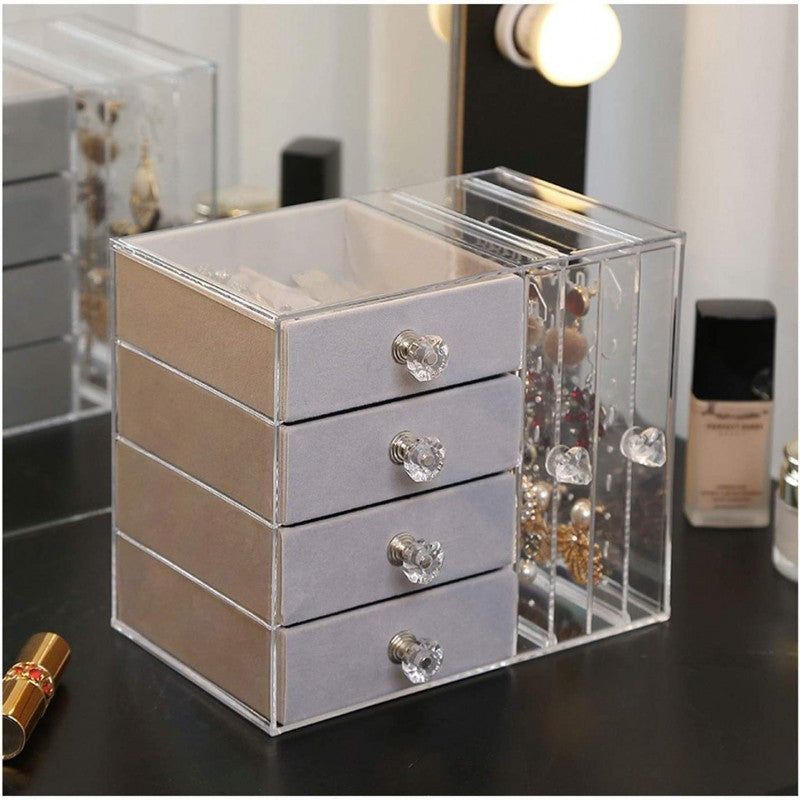 Jewellery Organizer 4 Trays for Women and Girls Earring Ring Necklace Bracelet & Watch Organizer