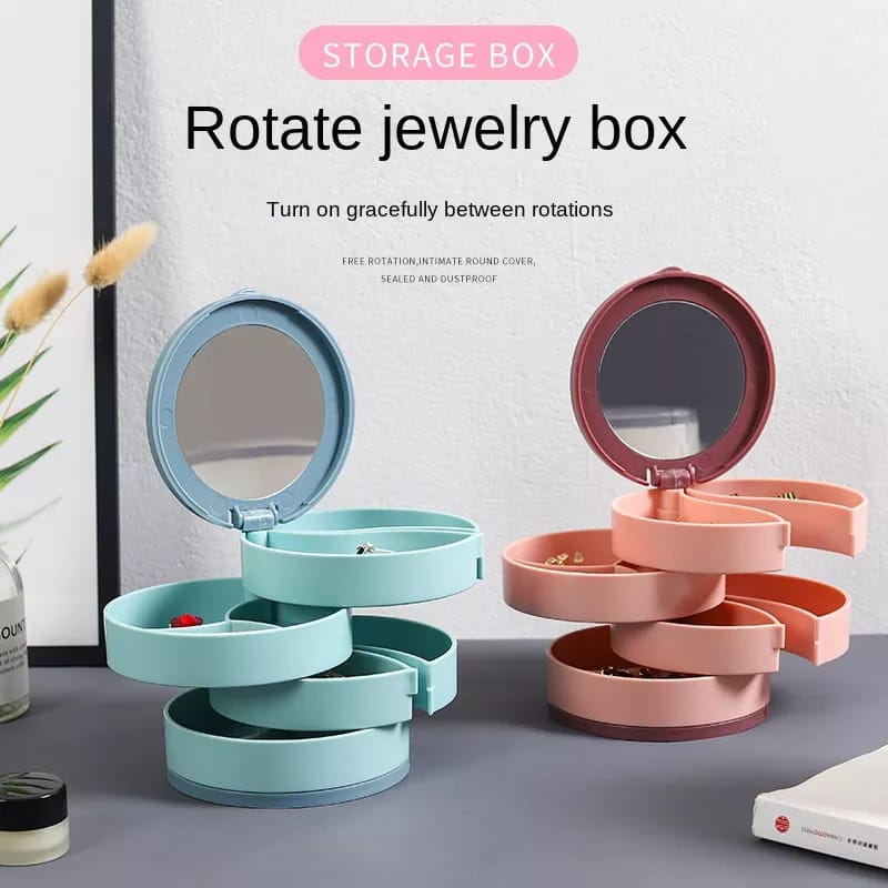 Multilayer Rotating Jewelry Earrings Organizer