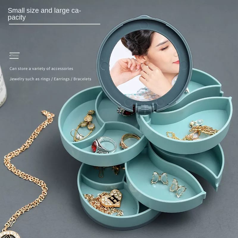 Multilayer Rotating Jewelry Earrings Organizer