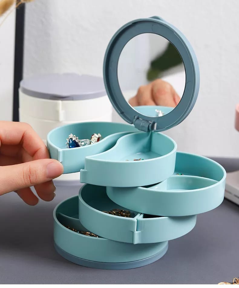 Multilayer Rotating Jewelry Earrings Organizer