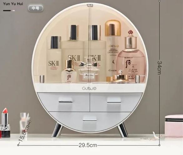 Oval Shaped Cosmetic Organizer