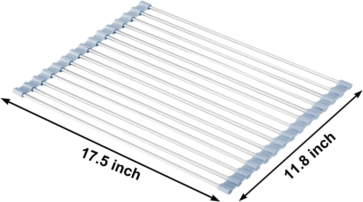 Over The Sink Dish Drying Rack, Roll Up Dish Drying Rack Kitchen Sink Rack