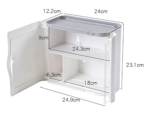 Wall-Mounted Toilet Paper Shelf Tissue Box, Paper Towel Holders For Bathroom Accessories Free Punching