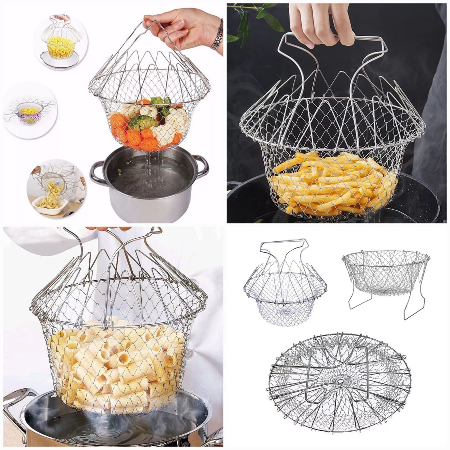 Stainless Steel Foldable Chef Basket