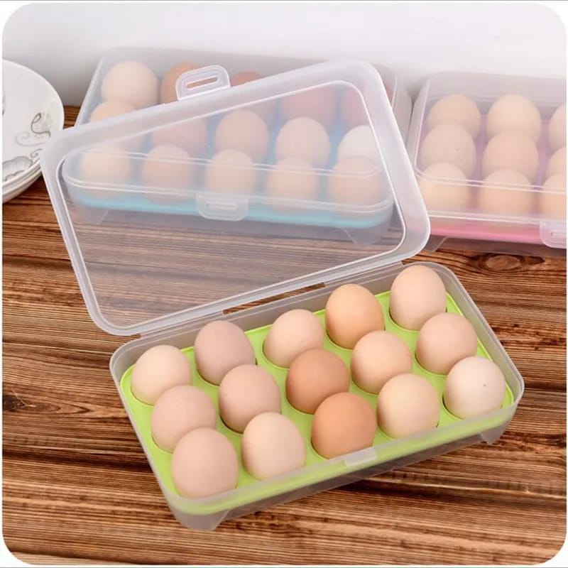 15 Cells Eggs Storage Case With Lid
