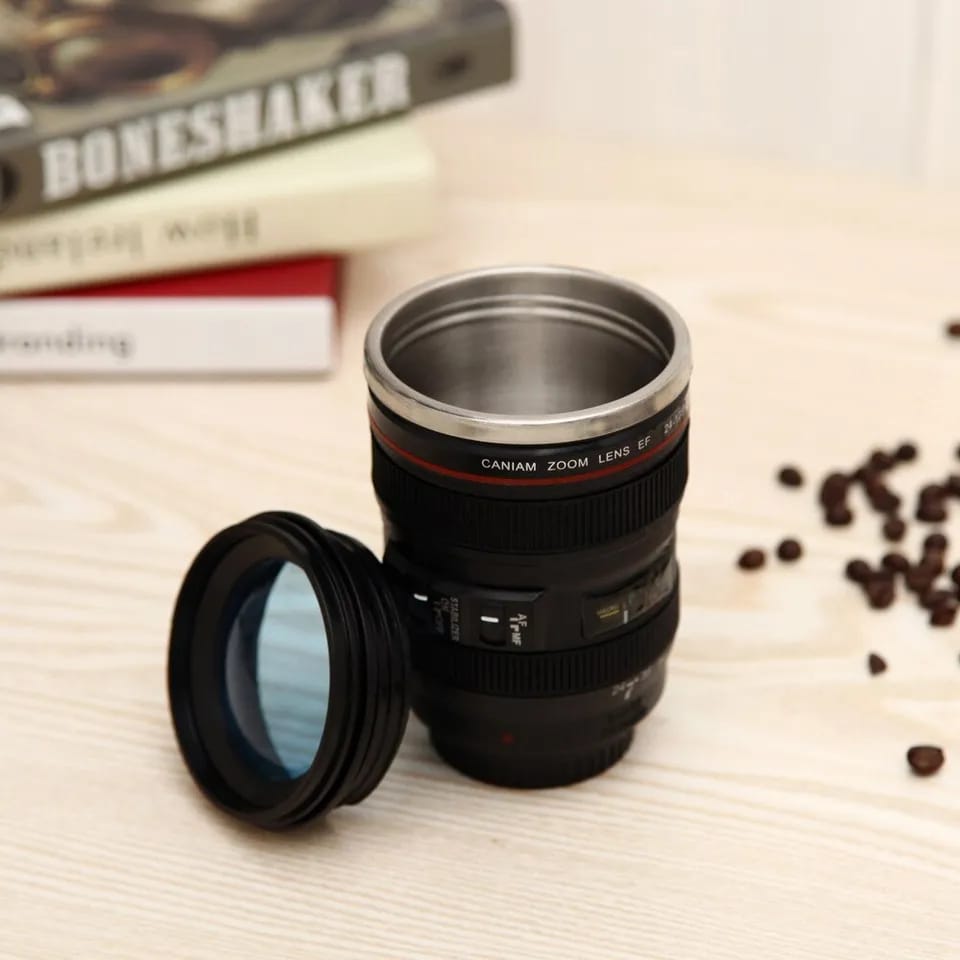 400ML Creative Camera Lens Mug With Lid