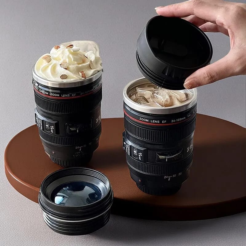 400ML Creative Camera Lens Mug With Lid