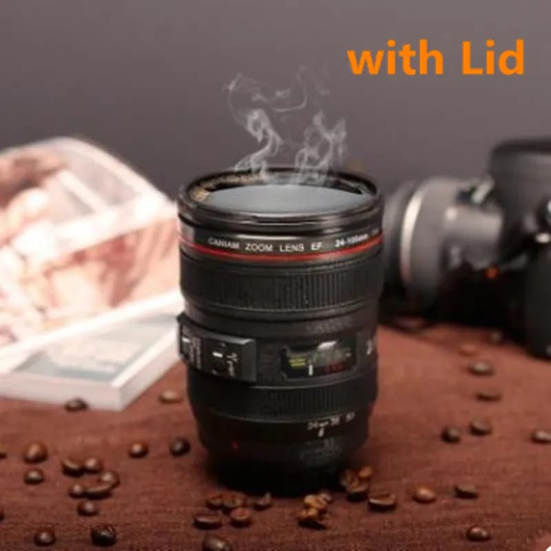 400ML Creative Camera Lens Mug With Lid