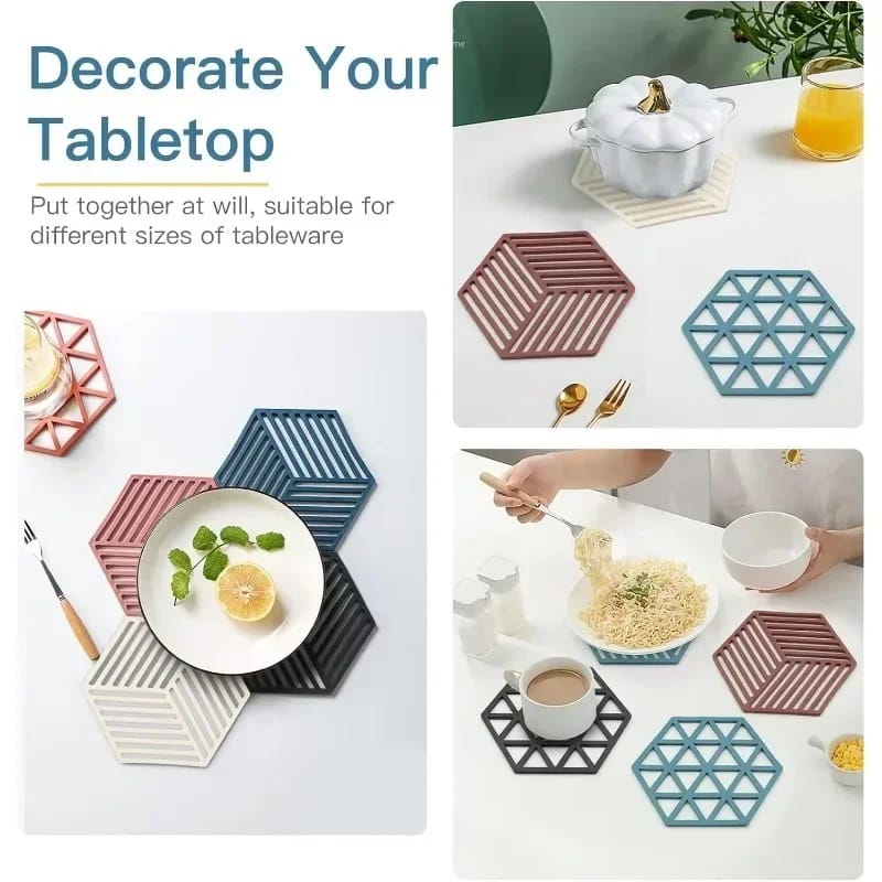 8 Pcs Silicone Tableware Insulation Mat