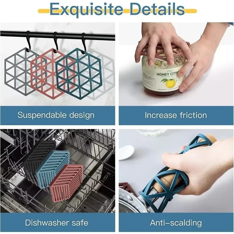 8 Pcs Silicone Tableware Insulation Mat