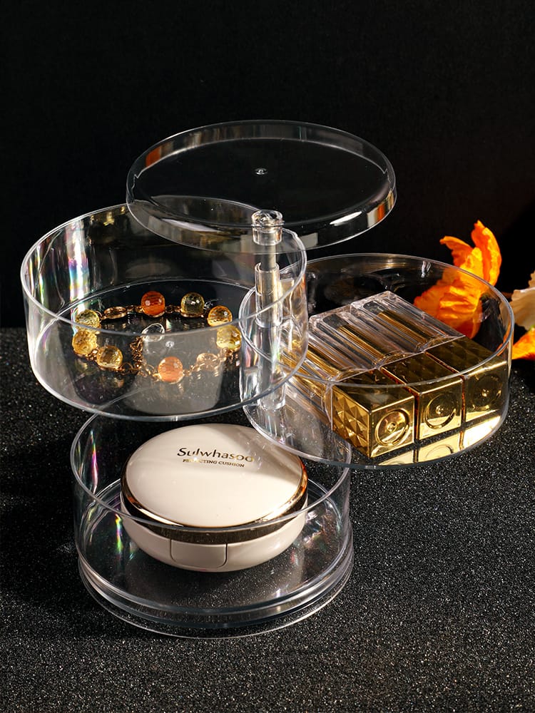 3 Layer Rotating Jewelry Storage Box