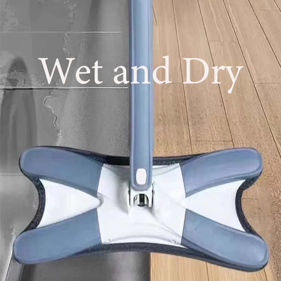 X Shape 360 Rotating Microfiber Floor Cleaning Mop