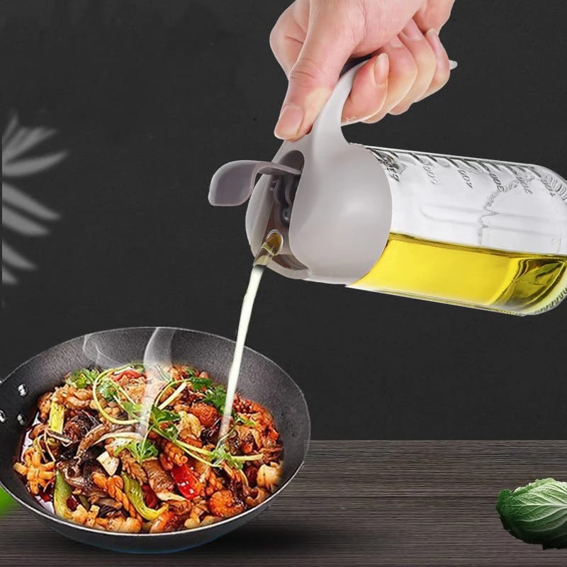 630ml Automatic Open Close Glass Oil Jug