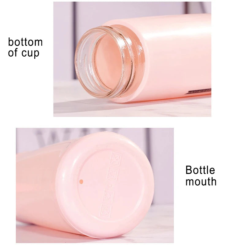 400ML Portable Double Walled Glass Bottle