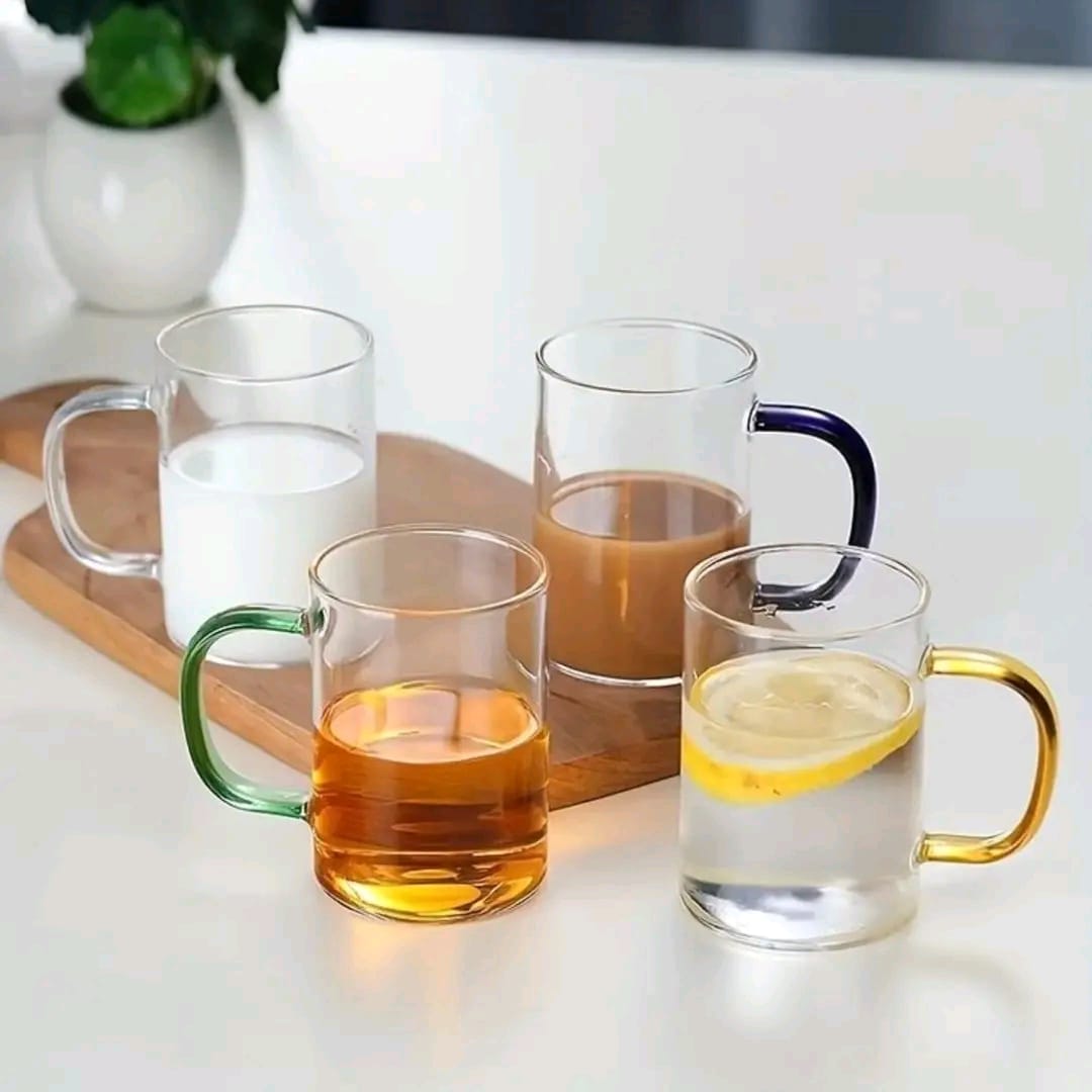 6Pcs Borosilicate Glass Mug Set