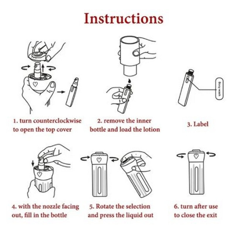 4in1 Travel Bottle Kit Set Travel Dispenser Bottle