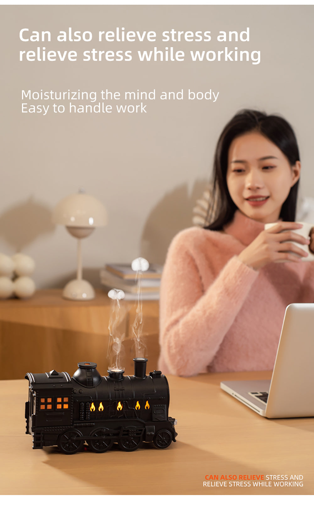Train Air Humidifier Ultrasonic Aromatherapy Diffuser