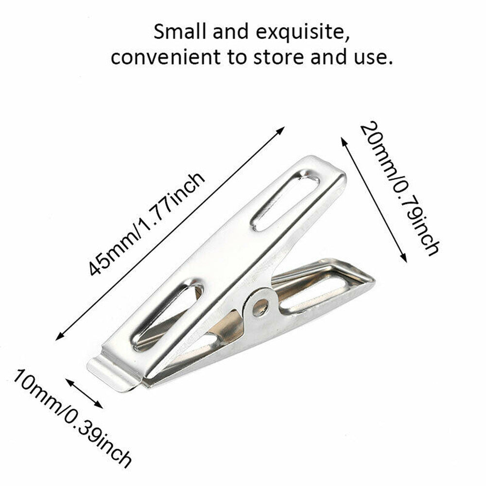 20 Pcs Clothes Pegs Stainless Steel