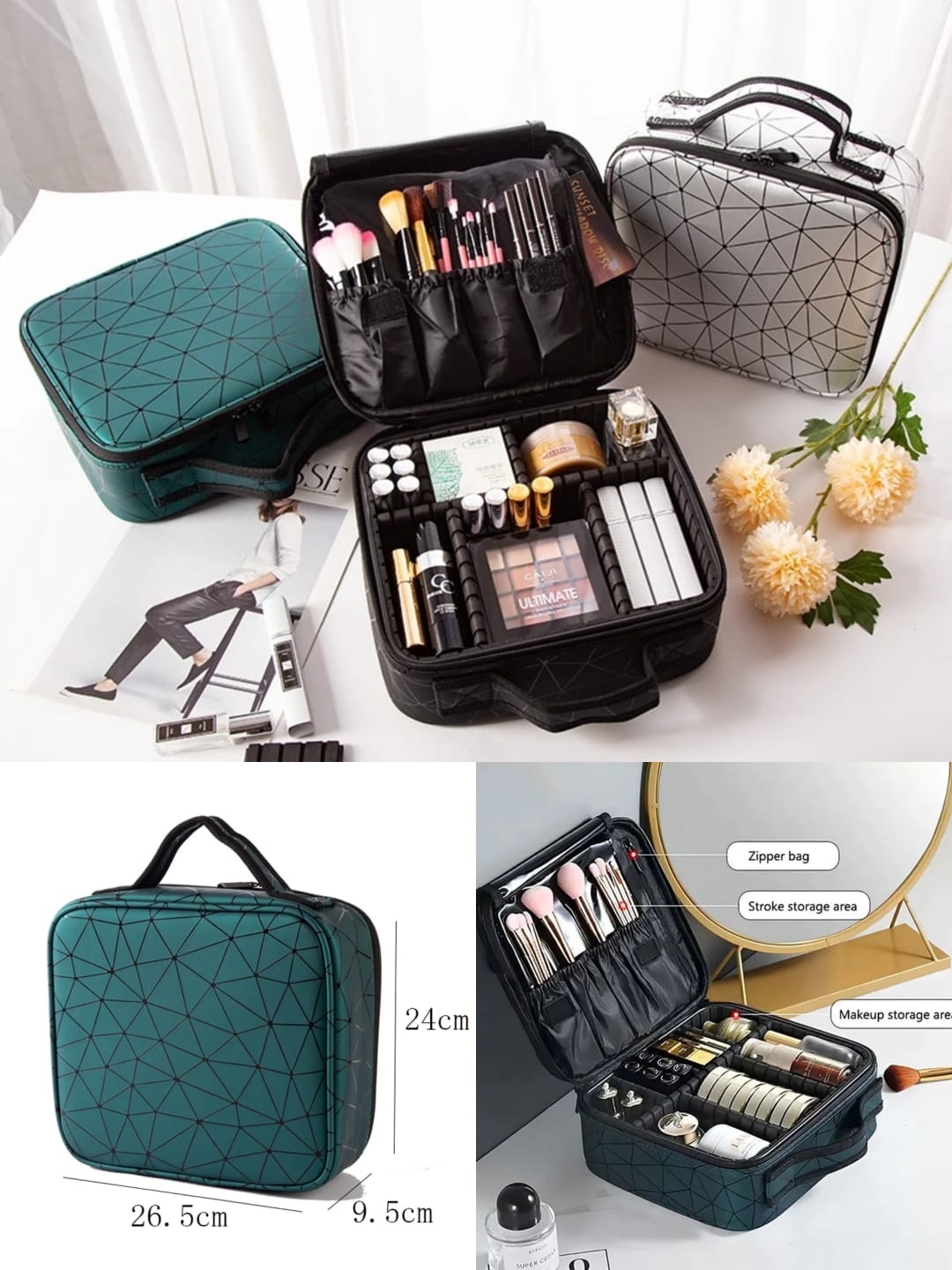 Professional Portable Makeup Bag (Premium Quality)