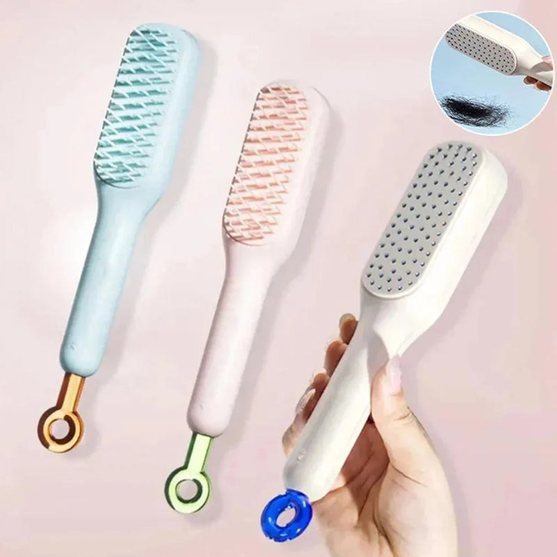Telescopic Self-Cleaning Hair Brush