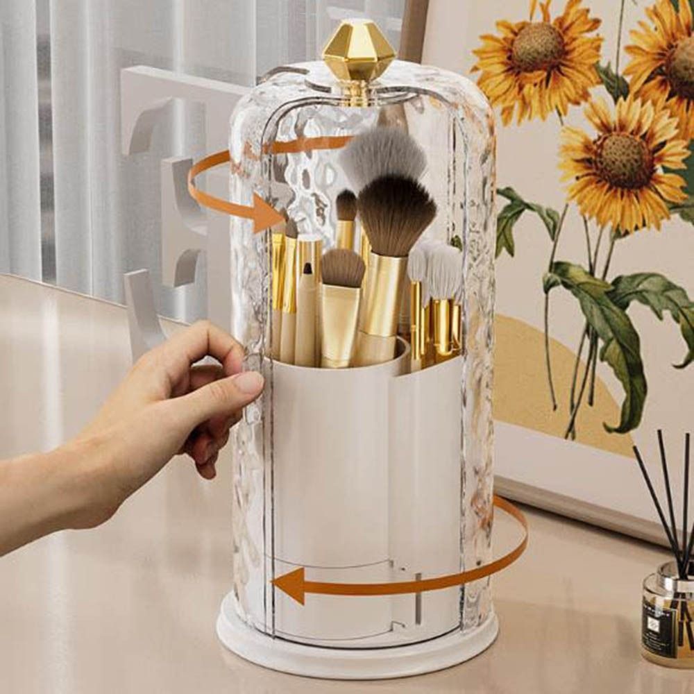 Makeup Brush Storage Box With Transparent Lid (Premium Quality)
