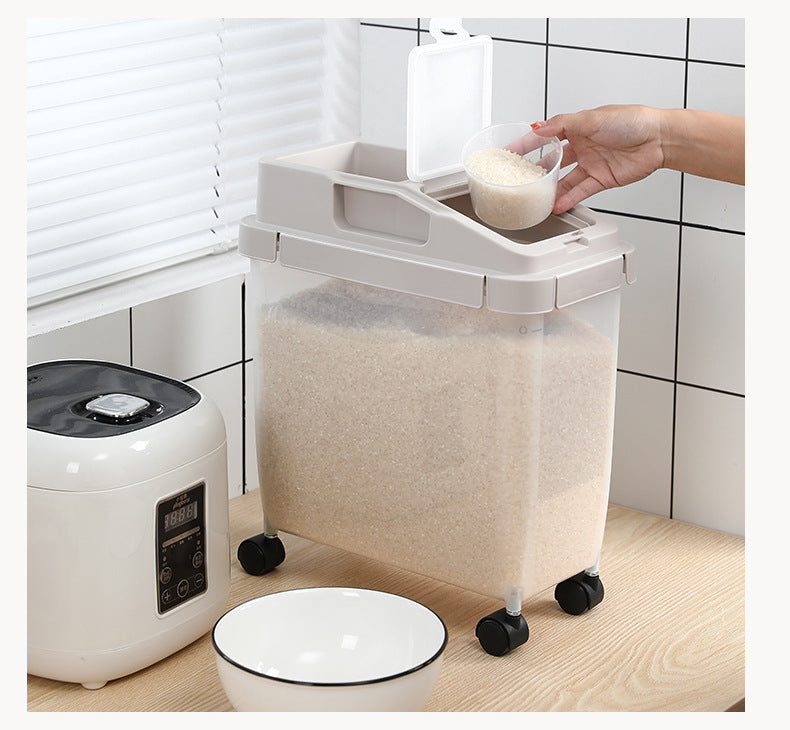 10 KGS Rice Container With Wheels (Premium Quality)